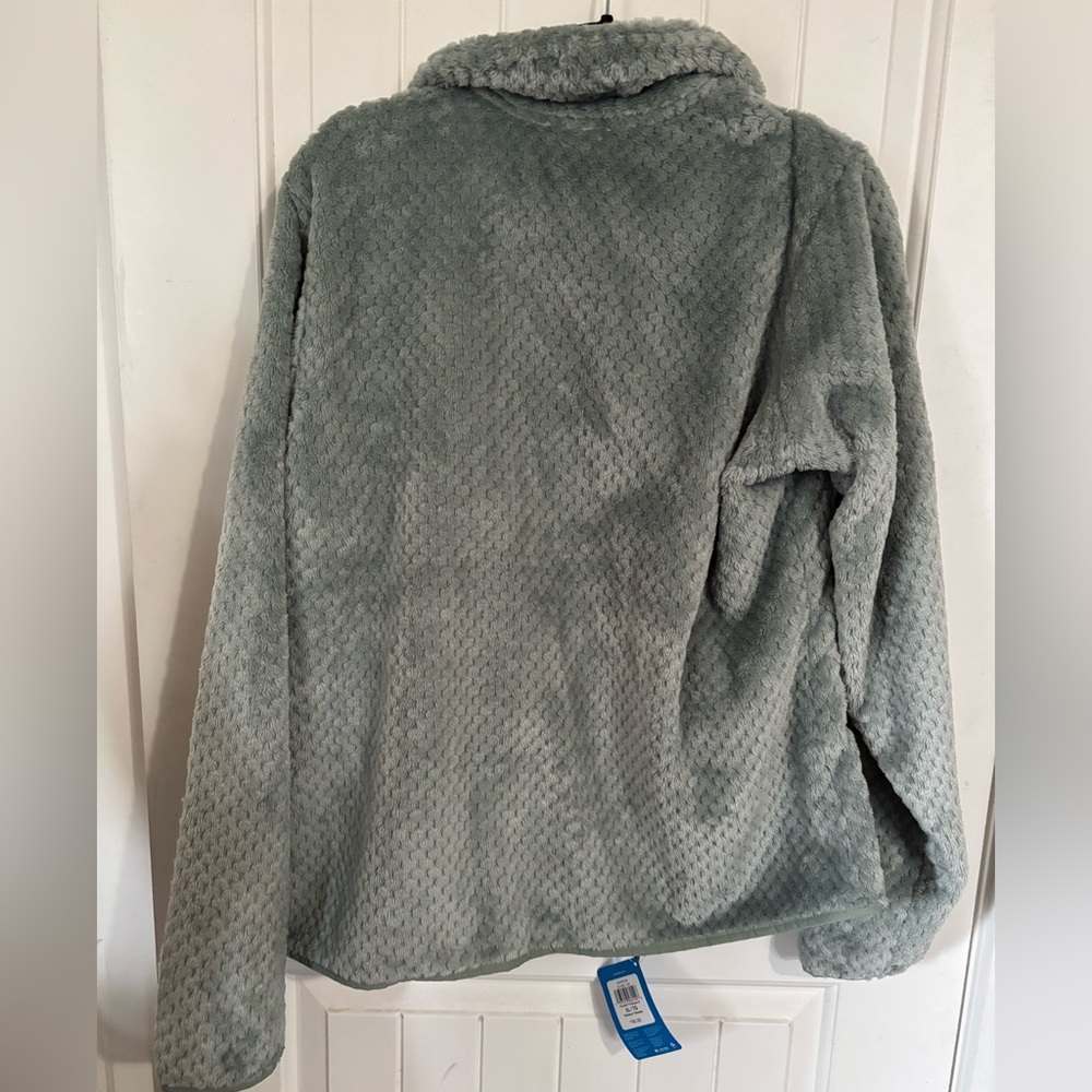 Columbia blanket fleece jacket full zipper and side pockets lets. Gray. XL NWT - Picture 6 of 7
